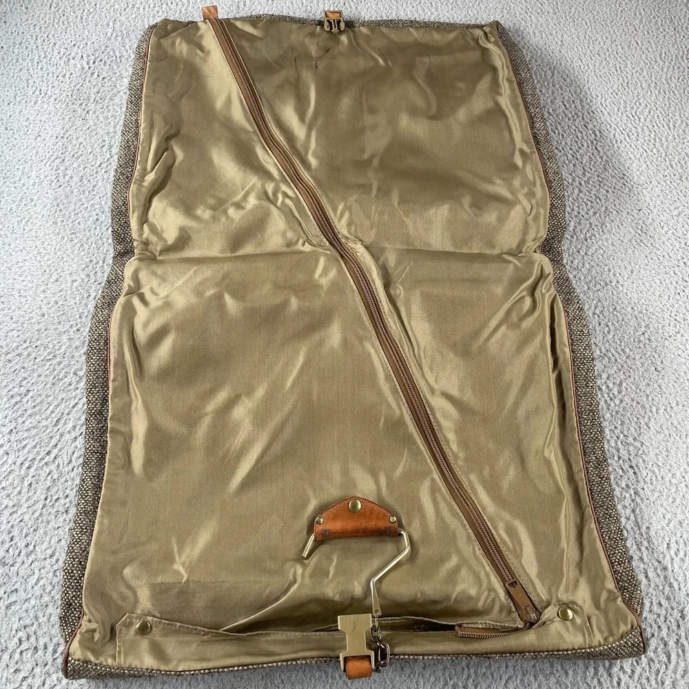 Vintage Hartmann Tweed Wool Garment Bag Bi-Fold Travel‎ Luggage Folding 23